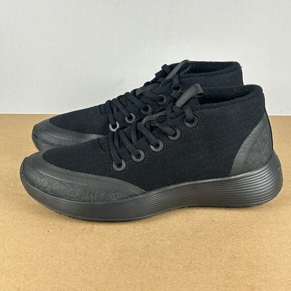 Allbirds Wool Runner Up Protect High Top Sneakers Womens 10 Black Lace Up - Picture 1 of 10